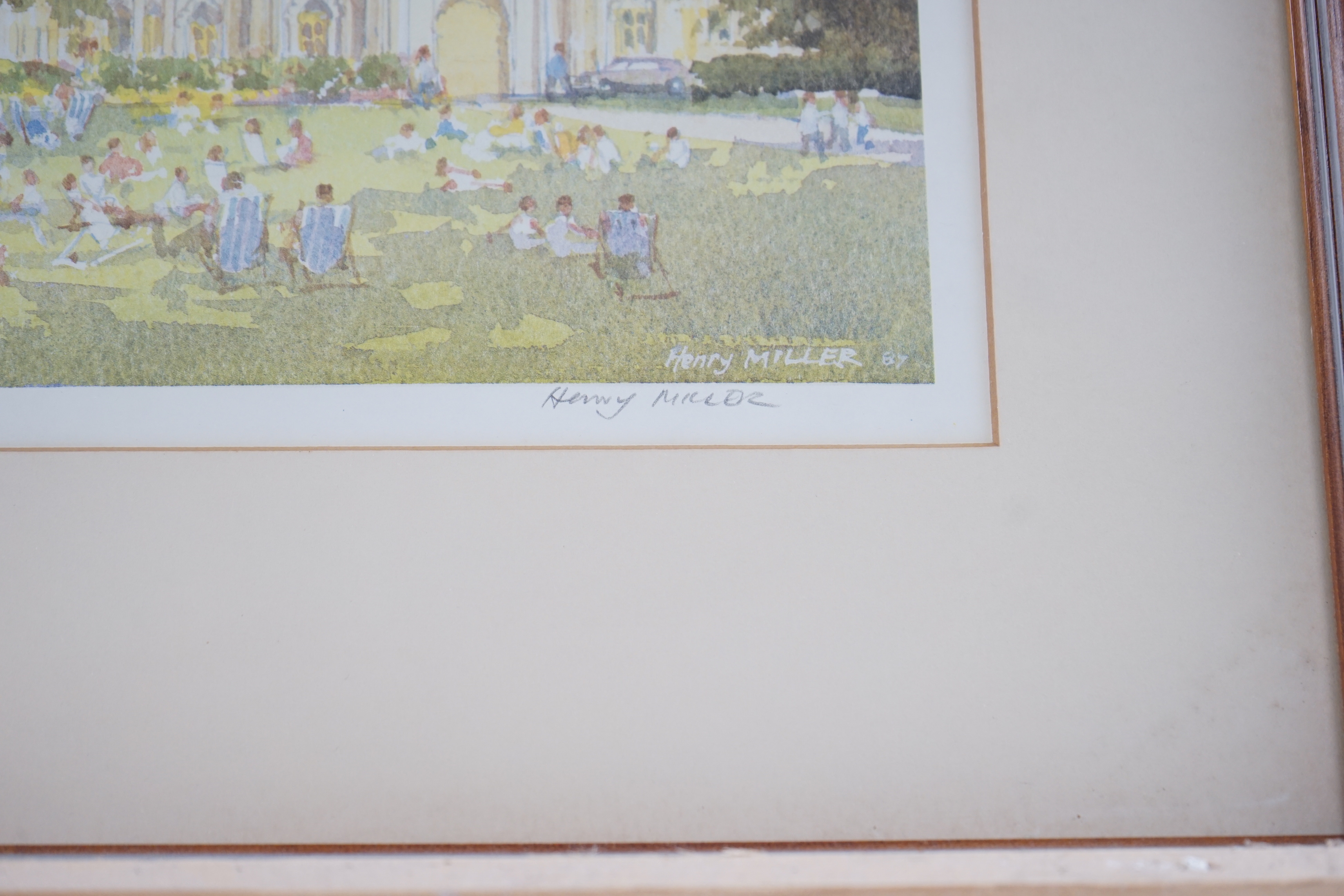 Henry Miller, colour print, The Dome, Brighton, signed in pencil, limited edition 129/850, details verso, 19.5 x 26.5cm